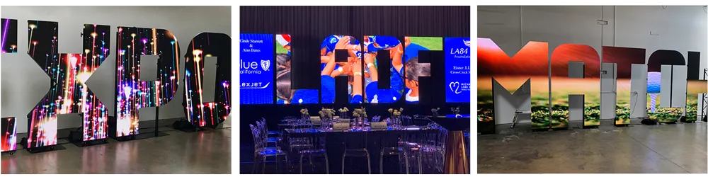 Светодиодный экран в форме буквы (5)